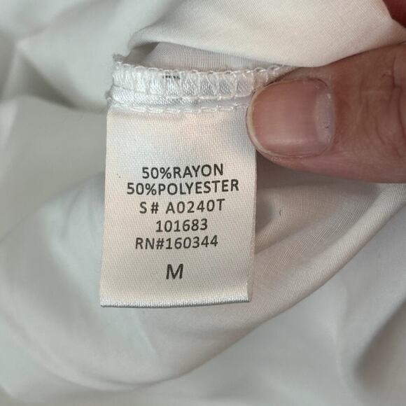 Pookie & Sebastian Button Down Shirt White Size Medium - Picture 10 of 12